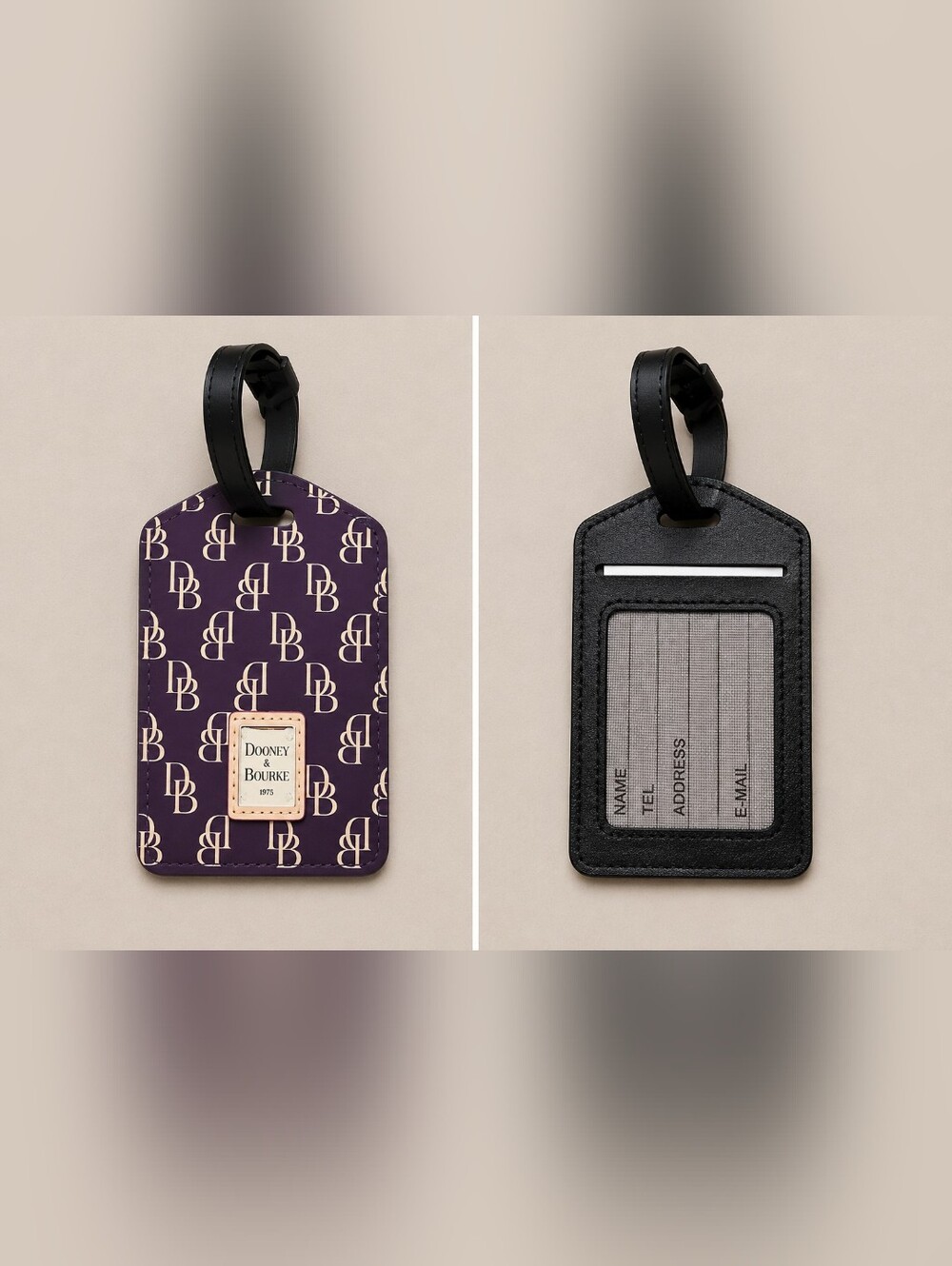 Luggage Tag with Black Strap